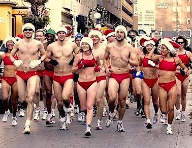 Running in speedos? What could be more fun at Christmas time?