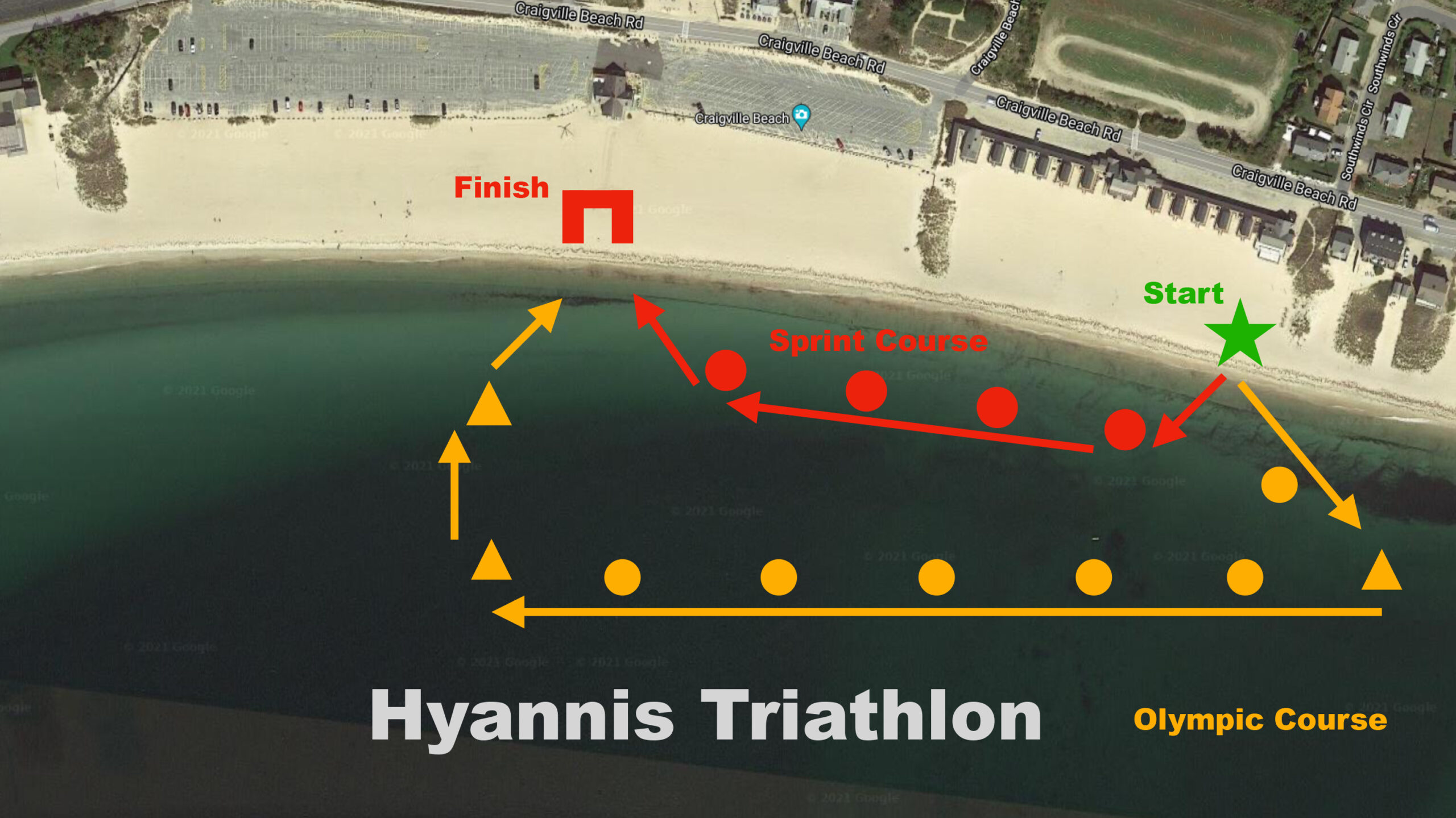 Hyannis triathlon olympic swim course -2022